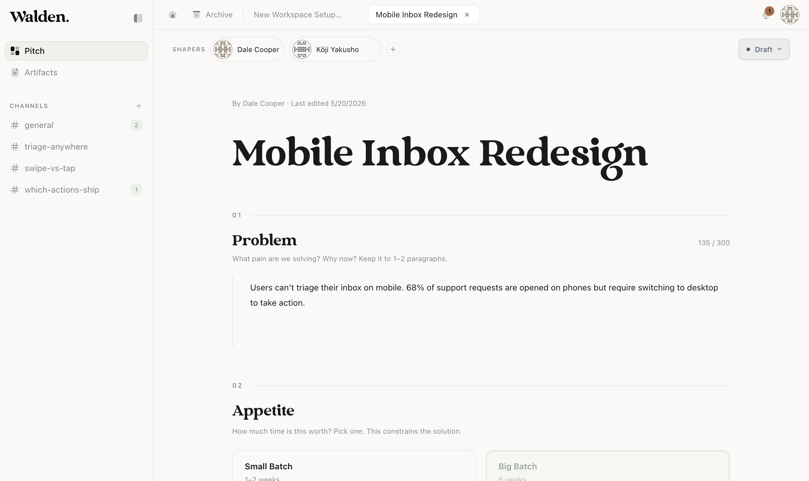 Pitch editor interface in light mode